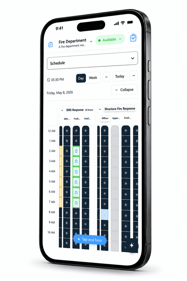 Schedule tab